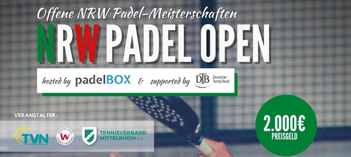 Ready, play! – für die 1. Offenen NRW Padel Open